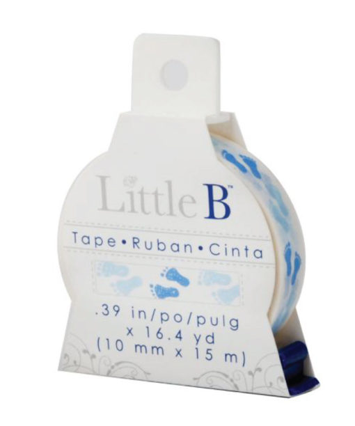 Little B washi tape - Baby Footprints Blue
