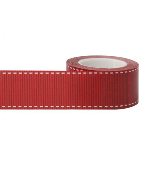 Little B washi tape - Red Grosgrain wide - Image 2