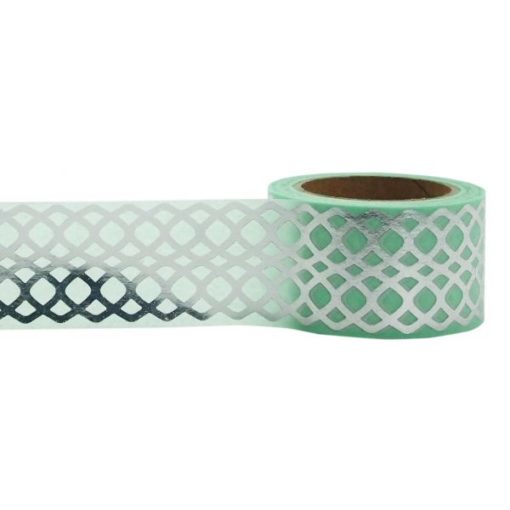Little B washi tape - Silver Foil Honeycomb - Image 2