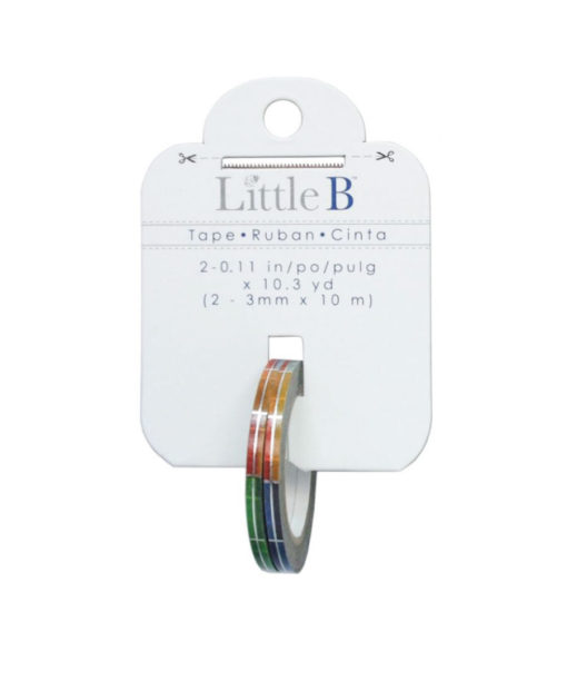 Little B - Silver Foil Multi Colour Squares
