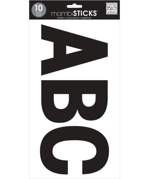 MAMBI - Stickers - Large Black Alphabet Caps