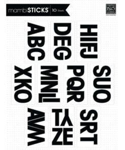 MAMBI - Stickers - Large Black Alphabet Caps