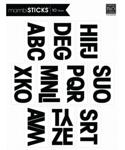 MAMBI - Stickers - Large Black Alphabet Caps - Image 2
