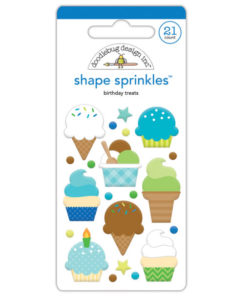 Doodlebug Birthday Treats Shape Sprinkles