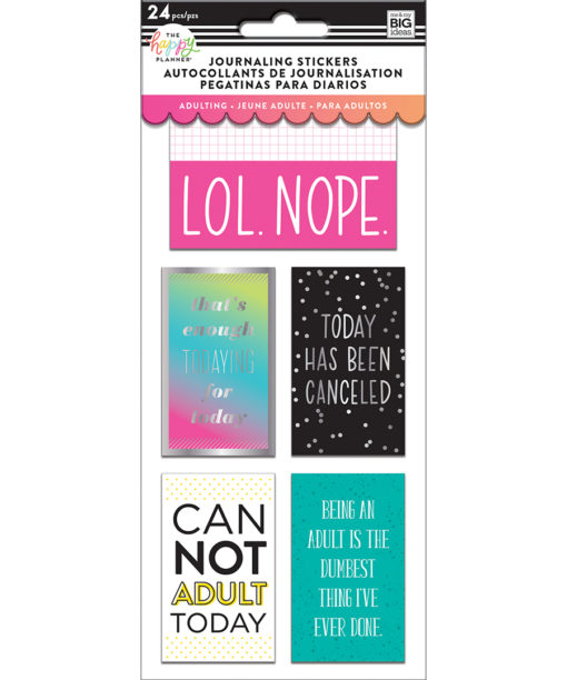MAMBI - Happy Planner - Journaling (Flip) Stickers - Adulting
