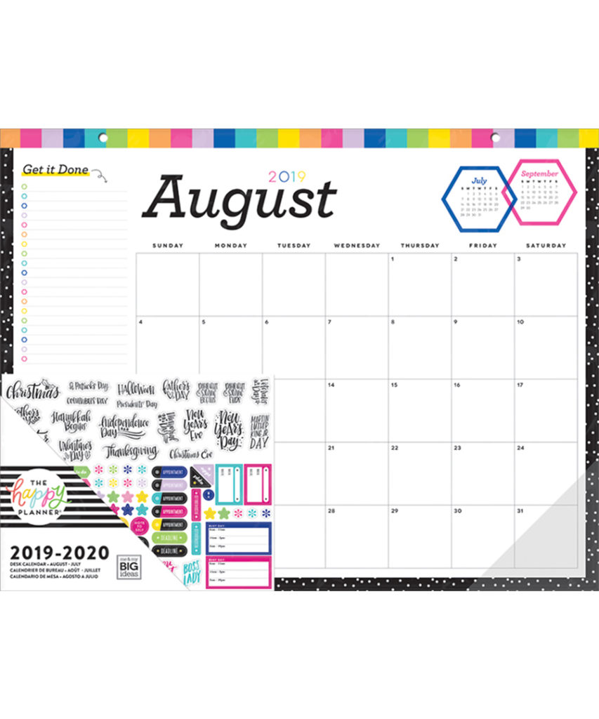 MAMBI Happy Planner Desk Calendar Get It Done Suzy Stick It