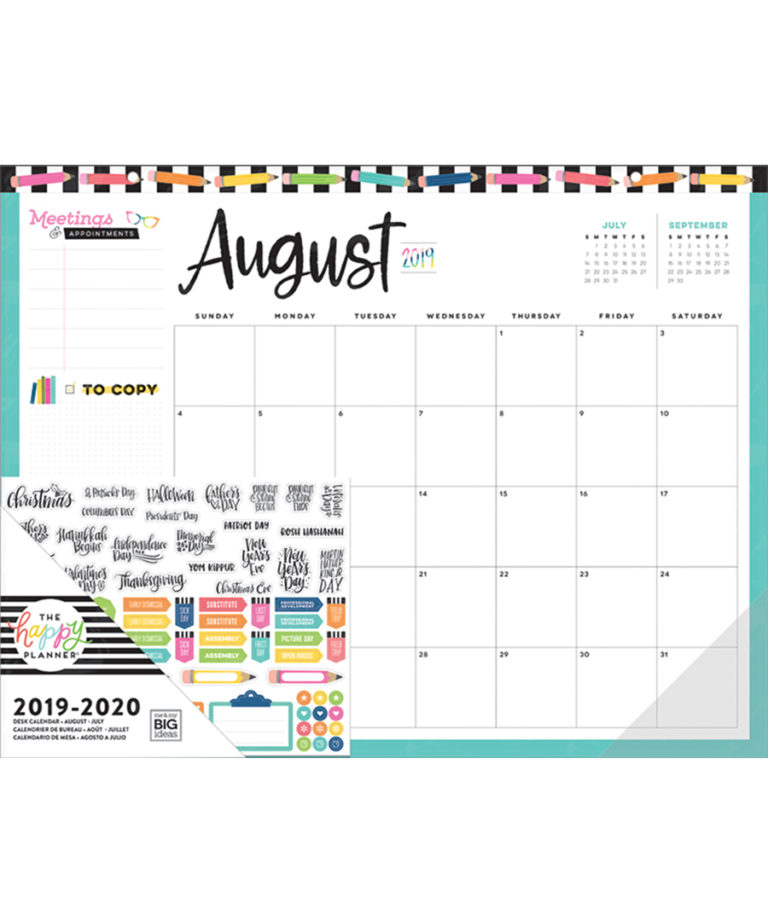 MAMBI Happy Planner Desk Calendar Teacher Suzy Stick It