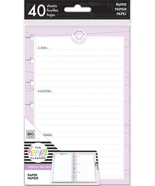MAMBI - Happy Planner - MINI Filler Paper - Wellness Mood Tracker